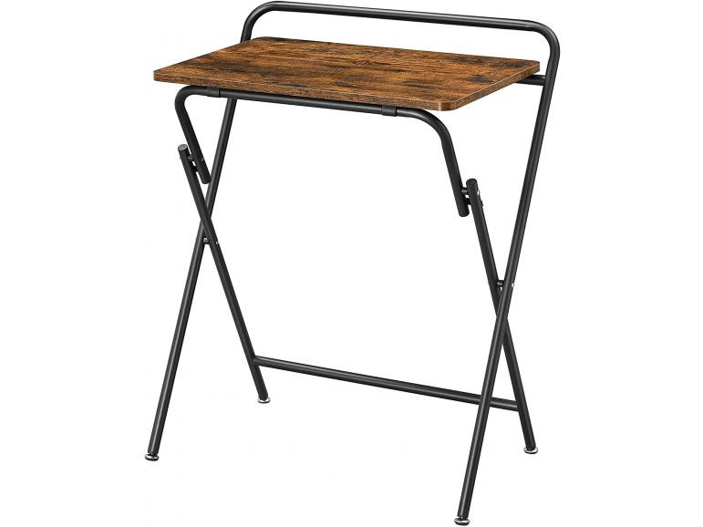 Bureau pliant - table pliante - 67x82,5x42,3 cm - brun vintage, Acaza