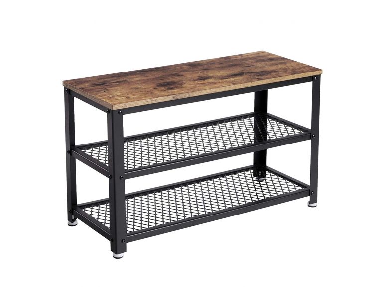 Meuble à chaussures vintage 73x45x30 cm vintage brun Acaza