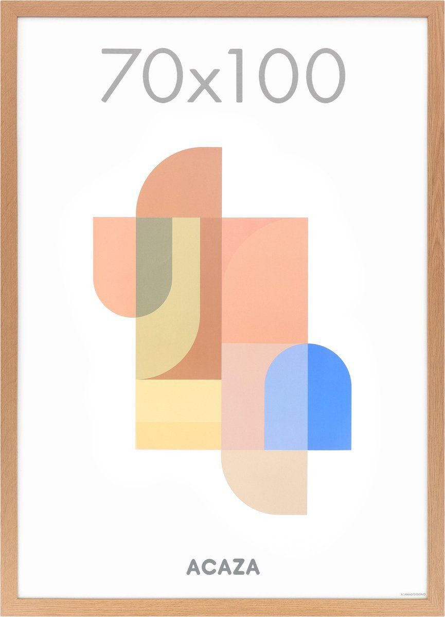 Cadre photo - cadre interchangeable pour posters - cadre pour affiches de 70x100 cm - cadre photo en bois MDF - chêne chaud