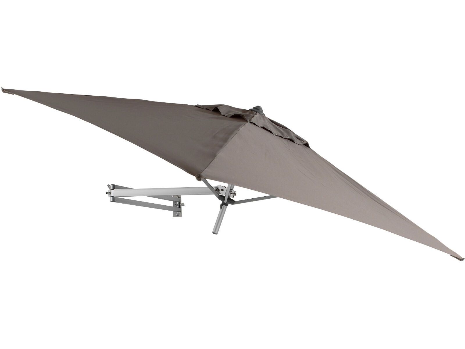 Easysol - parasol mural - carré - 200 x 200 cm - taupe