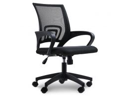 Chaise de bureau - accoudoirs larges - réglable en hauteur - noir