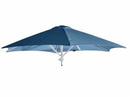 Umbrosa Paraflex parasol hexagonal Ø 270 cm sans bras sunbrella blue storm