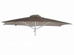 Umbrosa Paraflex parasol hexagonal 300 cm sans bras solidum taupe