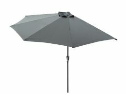 Demi-parasol de balcon - Ø 300 cm - gris foncé