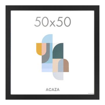 Cadre photo - cadre à changer - 50x50 cm - MDF - noir
