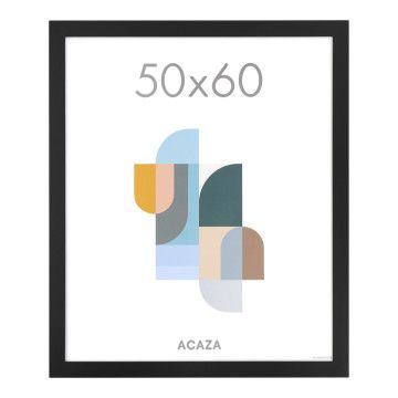 Cadre photo - cadre photo - 50x60 cm - bois MDF - couleur noir