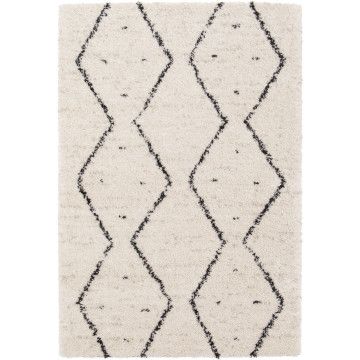 Tapis - Tapis - moderne - 160x230 cm - losanges - blanc cassé