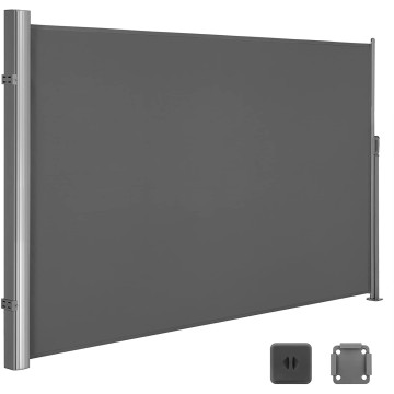 Brise-vent – écran de jardin – écran d’intimité – 180 x 400 cm – gris