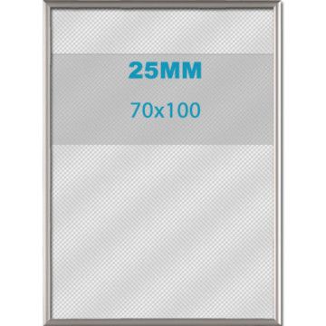 Cadre clic-clac opti - 25 mm - 70 x 100 cm - gris argenté