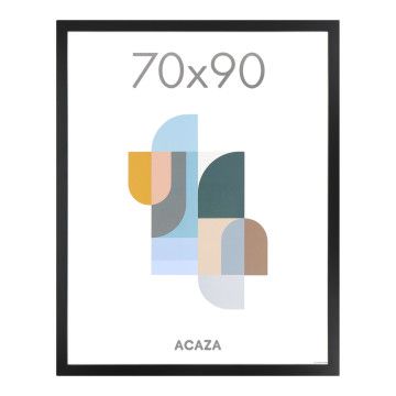 Cadre photo - cadre à changer - 70x90 cm - MDF - noir