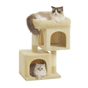 Arbre à chat - griffoir pour chat - hauteur 65 cm - beige