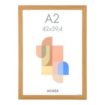 Cadre photo format A2 - cadre en MDF - 42 x 59,40 cm - chêne chaud