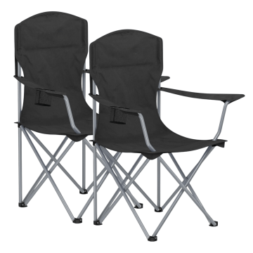 Chaise de camping – ensemble de 2 chaises de camping luxueuses – chaise de plage – chaise pliante – chaise de camping – camping – campeur – noir Chaise de camping – ensemble de 2 chaises de camping luxueuses – chaise de plage – chaise pliante – chaise de camping – camping – campeur – noir