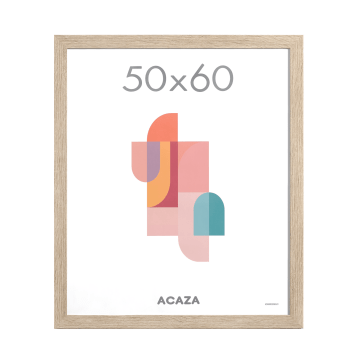 Cadre photo – cadre interchangeable – cadre photo – 50x60 cm – MDF – chêne clair