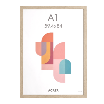 Cadre photo A1 – 59,4 x 84 cm – cadre en MDF – Madison – couleur chêne clair