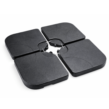 Socle de parasol - dalles pour parasol - pieds de parasol - jusqu'à 72 kg - noir - set de 4 - dalles pour pied en croix - dalles pour parasol déporté
