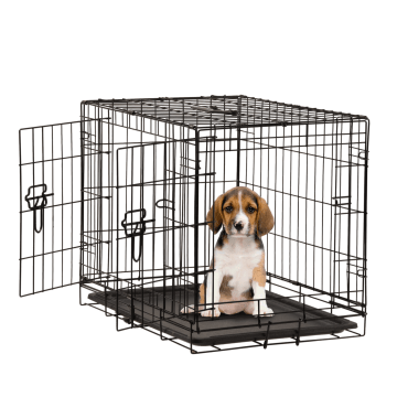 Cage pour chien – niche – 60 x 43 x 47,5 cm – métal – noir