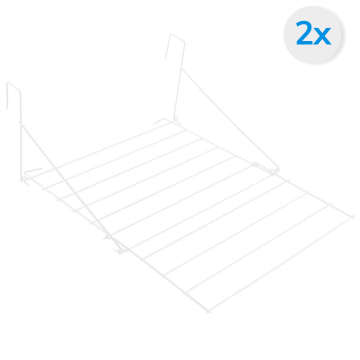 ACAZA Set de 2 séchoirs - 2 supports pour sécher les serviettes ou les vêtements - Suspendables - Blanc