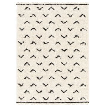 Tapis - moderne , 160x230 cm - birdy - crème