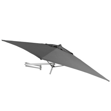 Easysol - parasol mural - carré - 200 x 200 cm - gris