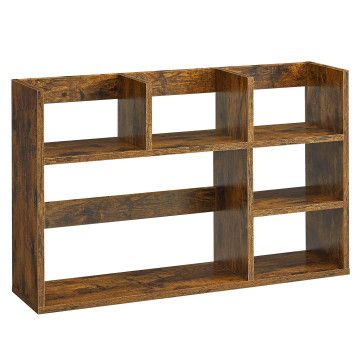 Armoire de rangement - étagère - bibliothèque - 80 x 20 x 50 cm - placement flexible - brun vintage