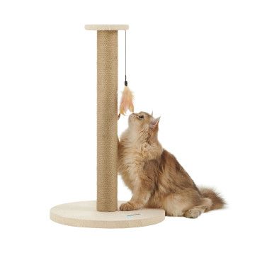 Arbre à chat - griffoir - hauteur 64 cm - beige