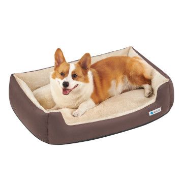 Panier pour chien - lit pour chien - large - 85x65x21 cm - brun