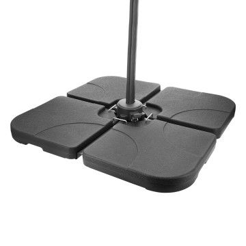 Socle de parasol - dalles pour parasol - pieds de parasol - jusqu'à 72 kg - noir - set de 4 - dalles pour pied en croix - dalles pour parasol déporté
