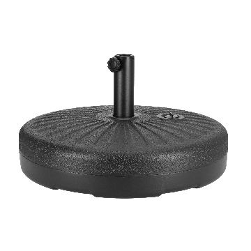 Pied de parasol - remplissable - Ø 56 cm - plastique - noir