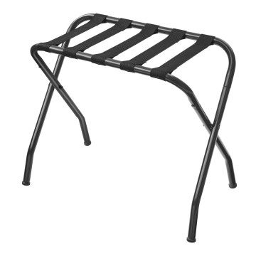 Porte-bagages - pour chambres - cadre en acier - pliable - noir