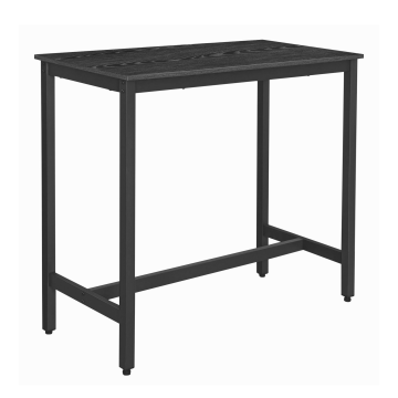Table de bar – table de cuisine – 120 x 60 x 105 cm – noire – table de bar pour cuisine – table haute pour tabourets – table à manger