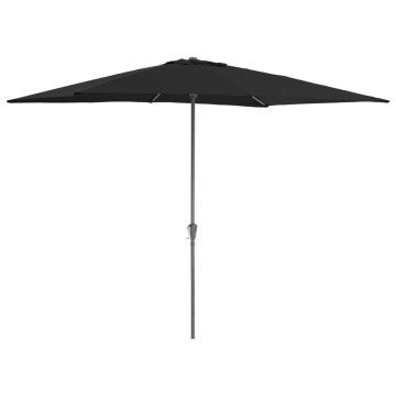 Parasol droit en aluminium - 200x300 cm - noir