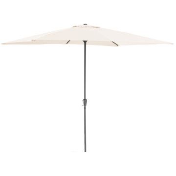 Parasol droit en aluminium - 200x300 cm - blanc cassé