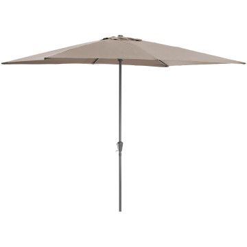 Parasol droit en aluminium - 200x300 cm - taupe