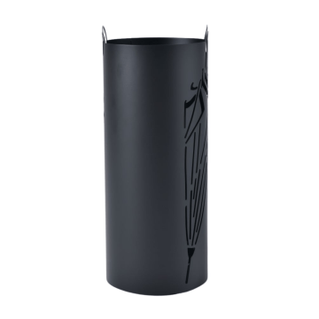 Support à parapluies rond en métal - support pour parapluies ou cannes - noir