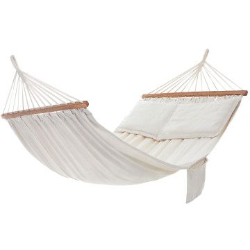 Hamac - avec 2 coussins - 210x150 cm - blanc