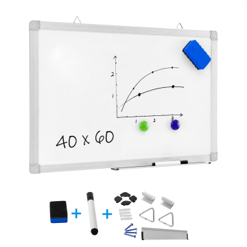 Tableau blanc magnétique - 40x60 cm - blanc
