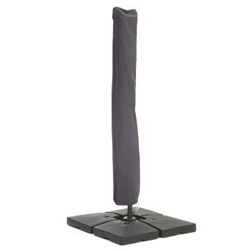 Housse de parasol - avec fermeture éclair - pour parasol déporté 300x300 cm - gris foncé