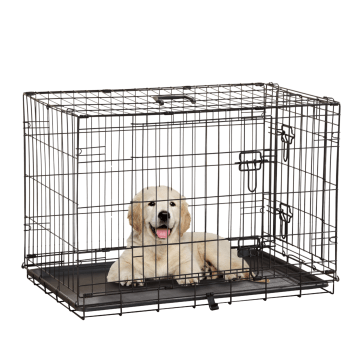 Cage pour chien – niche – 75 x 47 x 54,5 cm – métal – noir