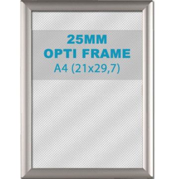 Cadre clic-clac opti - 25 mm - A4  - gris argenté