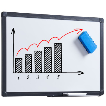 Tableau blanc magnétique - 40x60 cm - noir