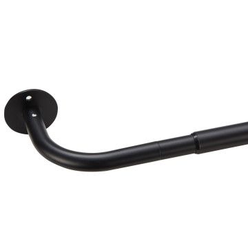 Tringle à rideaux - extensible - 120 > 210 cm - noir