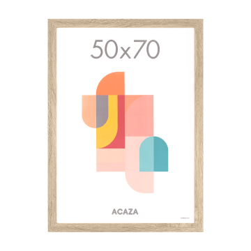 Cadre photo Acaza - 50x70 cm - Bois MDF - Chêne clair