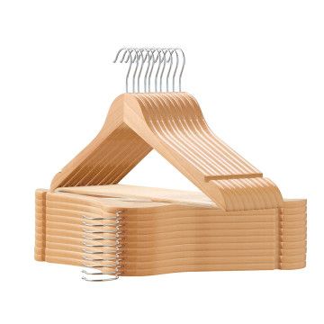 Cintres – 20 pièces – antidérapants - porte-pantalons – brun - bois