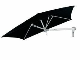 Umbrosa paraflex 185 cm parasol mural carré 190 x 190 cm sunbrella black