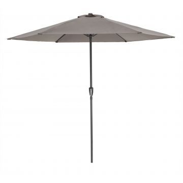 Parasol droit en aluminium - Ø 300 cm - taupe
