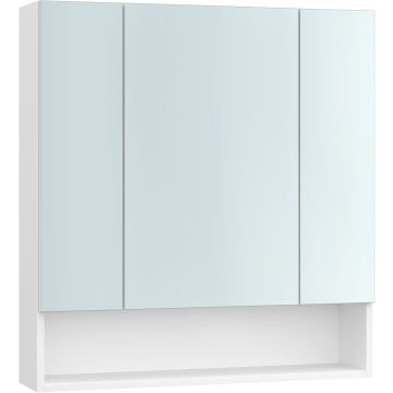  Armoire de salle de bain - armoire miroir - 70x75 cm - blanc