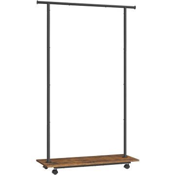 Portant à vêtements - portant à vêtements sur roulettes - 160x98,5x35 cm - portant à vêtements noir - portant à vêtements en métal - rack à chaussures