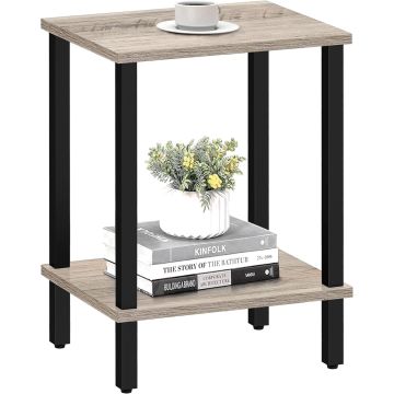 Table d'appoint – petite table – chêne clair – 38 x 30 x 55 cm (L x l x H) – table de chevet – table industrielle – table de banc – tables d’appoint
