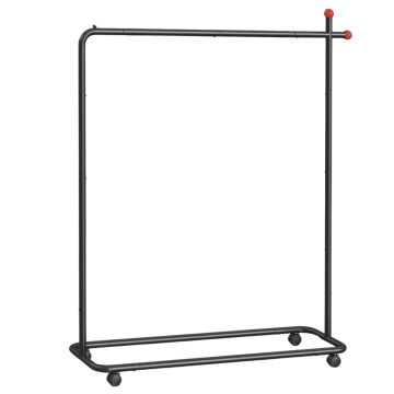 Portant à vêtements – portant sur roulettes – penderie – 146 x 103 x 39 cm – noir